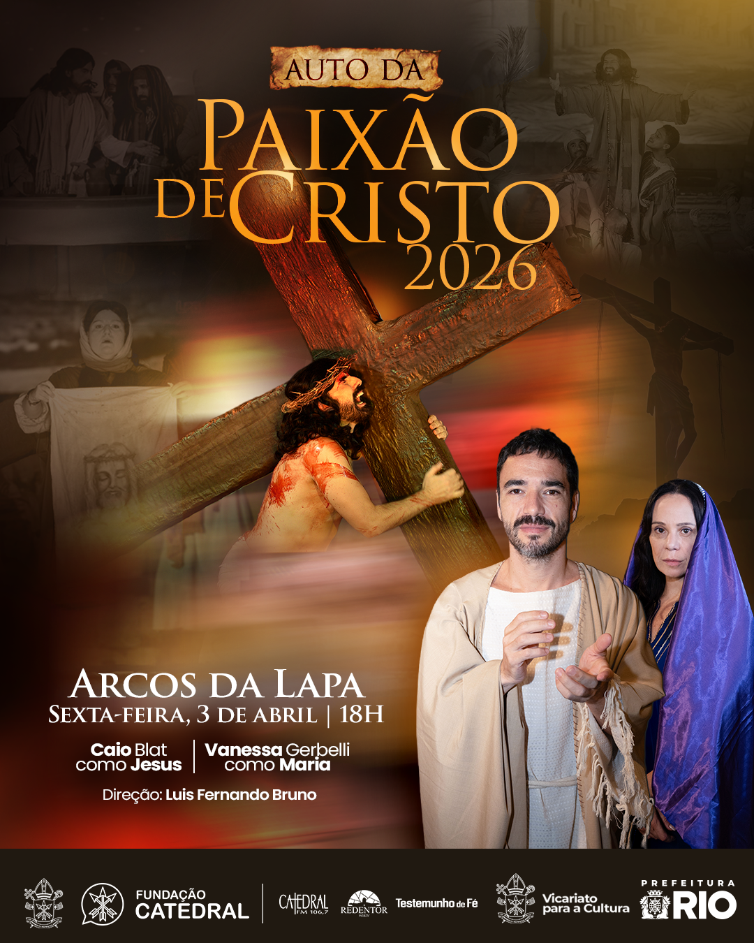 Auto da Paixão de Cristo nos Arcos da Lapa chega  à 48a edição