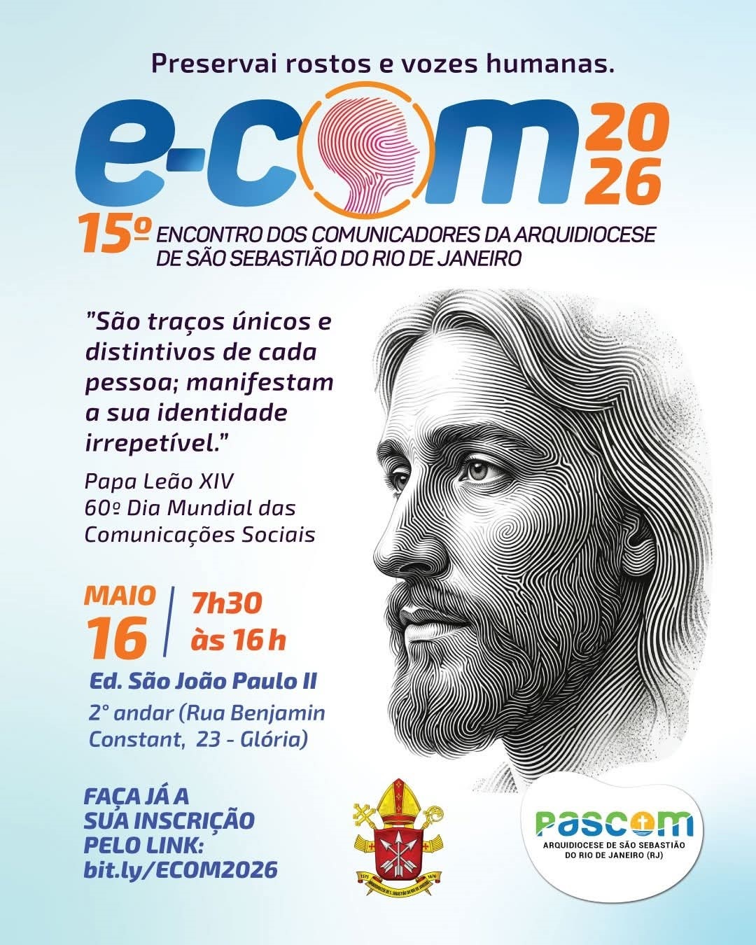 E-Com 2026 reúne agentes da Pascom no dia 16 de maio para refletir sobre a dignidade humana na comunicação digital
