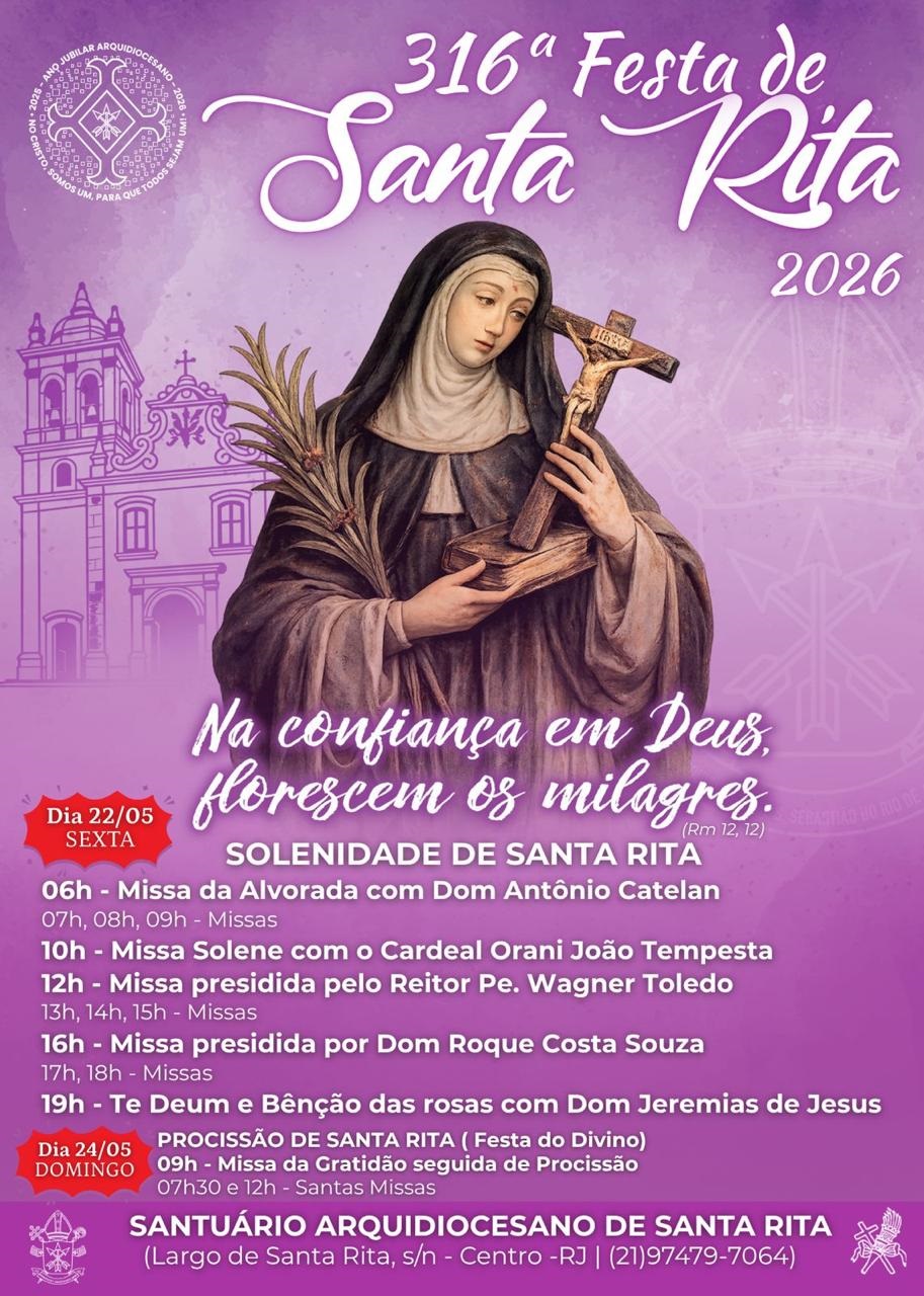 Fé e tradição marcam a Festa de Santa Rita de Cássia no coração do Rio