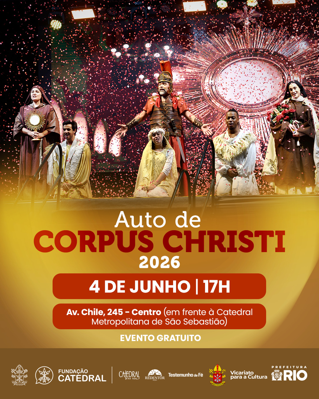 Auto de Corpus Christi completa três anos revivendo a trajetória dos santos eucarísticos