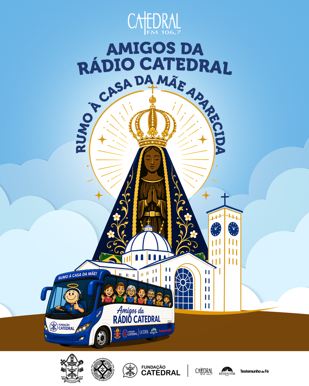 Amigos da Rádio Catedral peregrinam ao Santuário Nacional de Aparecida