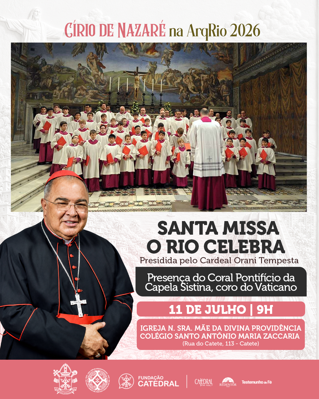 Coral Pontifício da Capela Sistina visita o Rio pela primeira vez